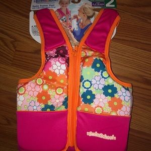 Girls Life Jacket (pink and orange)